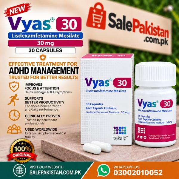 Vyas 30mg Capsules – Lisdexamfetamine Mesilate Price in Pakistan thumbnail 2