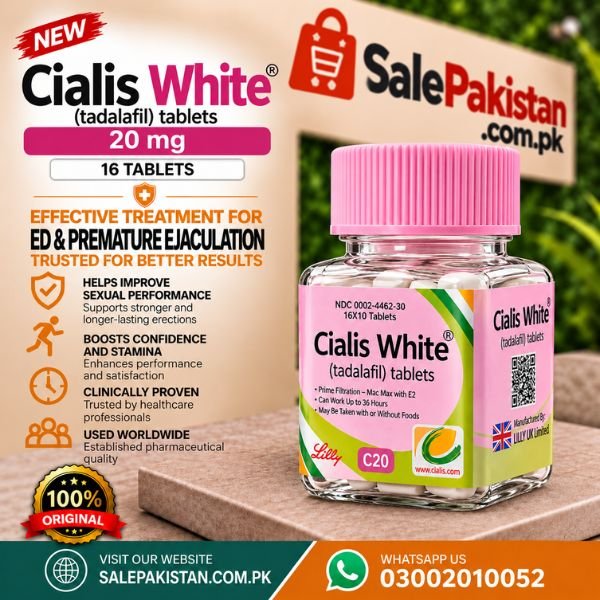 White Cialis 10 Tablets Tadalafil 20mg Price In Pakistan thumbnail 2