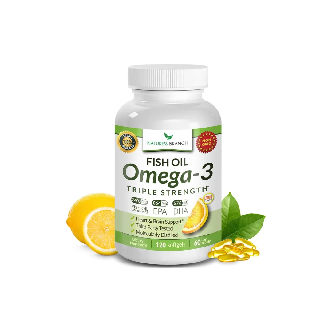 Nature s Branch Triple Strength Omega 3 Fish Oil 2400mg 180 Softgels Price in Pakistan thumbnail 2