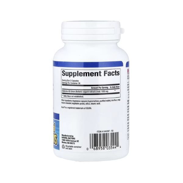 Natural Factors WellBetX Berberine 500mg 60 Capsules in Pakistan thumbnail 2