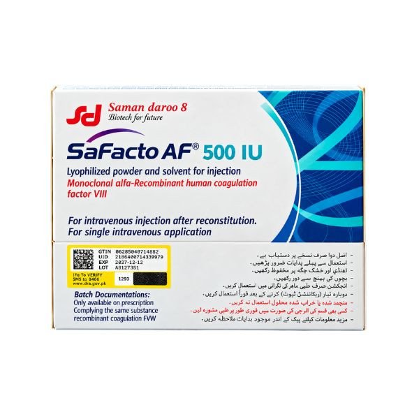 Safacto AF Injection 500IU Price In Pakistan